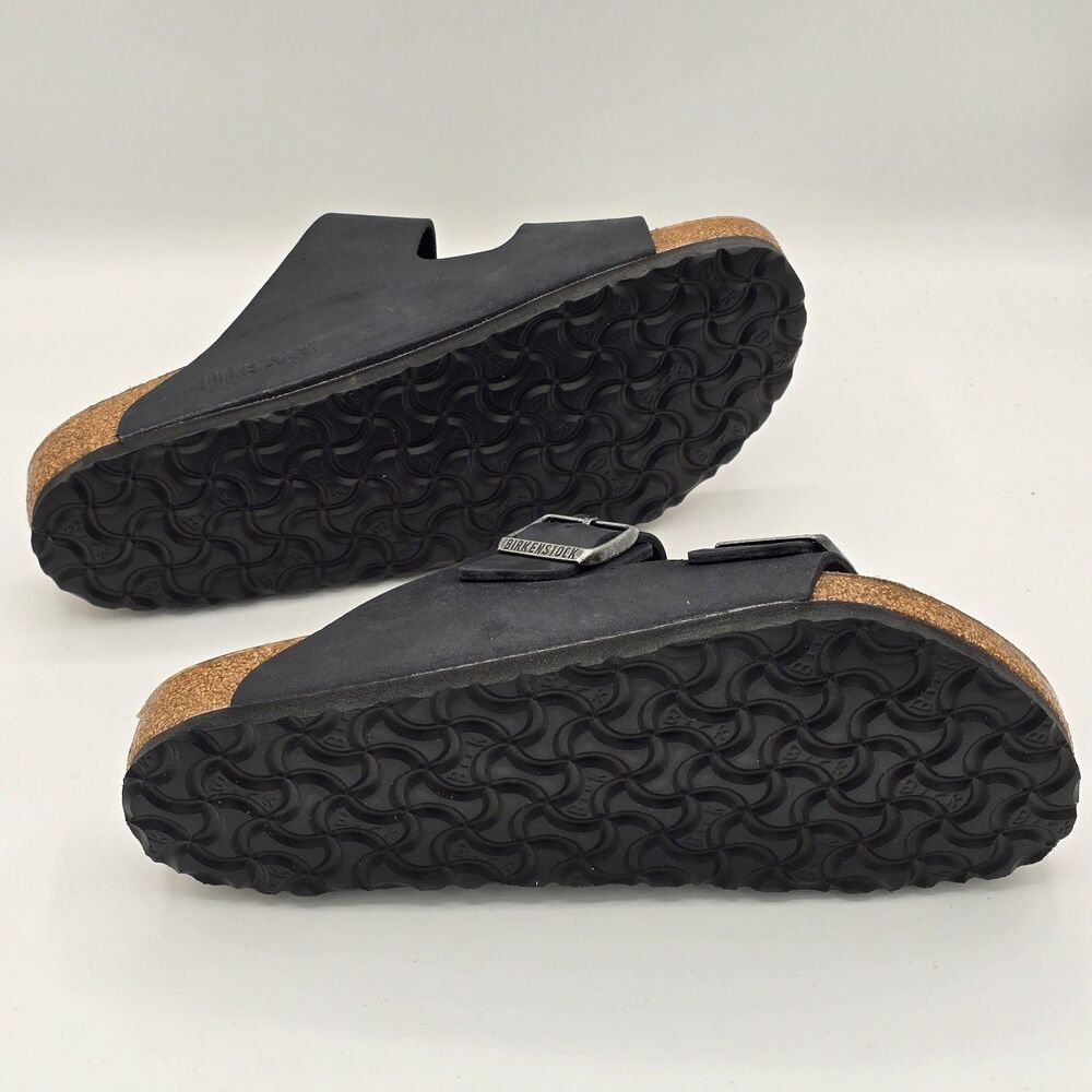 Birkenstock Arizona Sandals Unisex Black Birko-Flor Regular Fit Size 41 L10 M8 - Picture 5 of 6